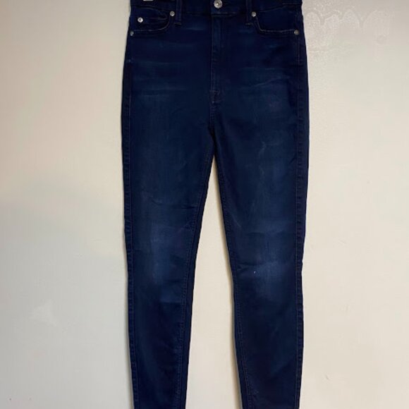 7 For All Mankind Aubrey Dark Wash Women's Skinny Jeans Size 27 - Picture 3 of 13
